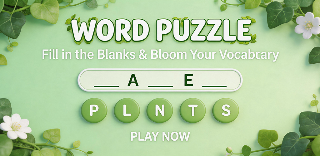 Leafword: Green Verse gameplay — emerald letters scattered among layered leaves